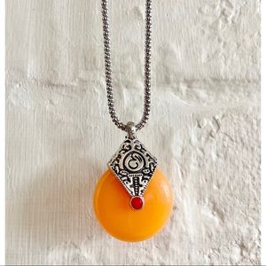 Fashion Jewelry silver chain marble charm necklace